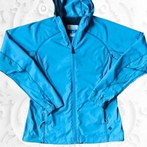 COLUMBIA Jacket Womens Size Medium Full Zip Hooded Interchange Windbreaker